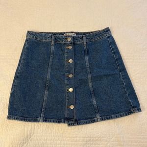 DENIM CO. Button Down Front Jean Skirt size 10